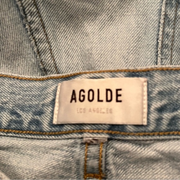 REVOLVE Agolde Criss Cross Upsized Straight Leg Button Fly Jeans Women's Size 30 - Picture 4 of 9